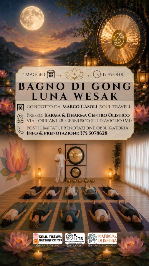 Bagno di Gong Luna Wesak a Cernusco sul Naviglio 3 2026 Wesak IG storia 2