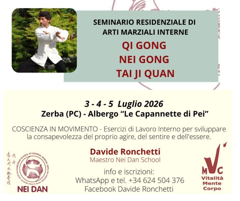 Coscienza in movimento 8 SEMINARIO RESIDENZIALE 3 4 5 LUGLIO