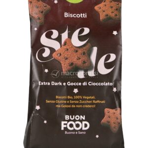 Biscotti al Cacao e Gocce di Cioccolato Bio "Stelle Dark"