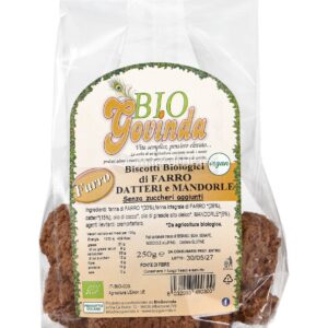 Biscotti Biologici di Farro, Datteri e Mandorle Bio