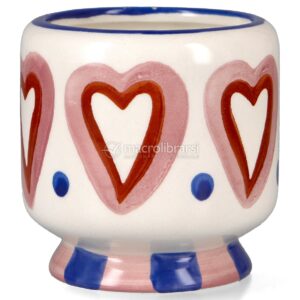 Candela in Ceramica "A Dopo" Hearts - Vaniglia e Legno di Rosa