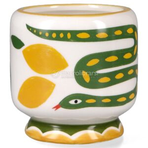 Candela in Ceramica "A Dopo" Snake - Wild Lemongrass