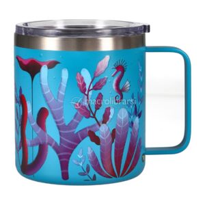 Cofanetto "Cool Ritual" Mug Thermos "Deep Blu" e Infuso Lime e Sambuco