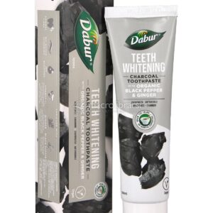 Dentifricio Ayurvedico Sbiancante al Carbone Vegetale, Pepe Nero e Zenzero