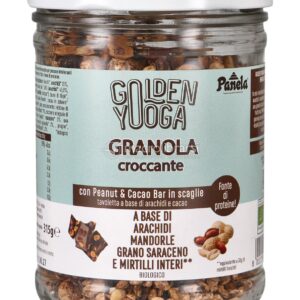 Krunchy Low Sugar Bio 2 Granola Croccante Peanut & Cacao Bio - Golden Yooga