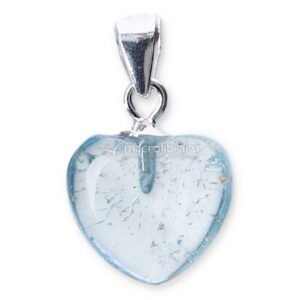 Pendente in Argento e Cuore Topazio Blu