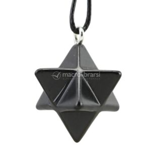 Pendente Merkaba in Shungite con Cordino
