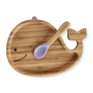 Piatto Balena in Bambù con Cucchiaio