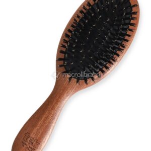 Spazzola Ovale in Mogano con Setole Ecologiche