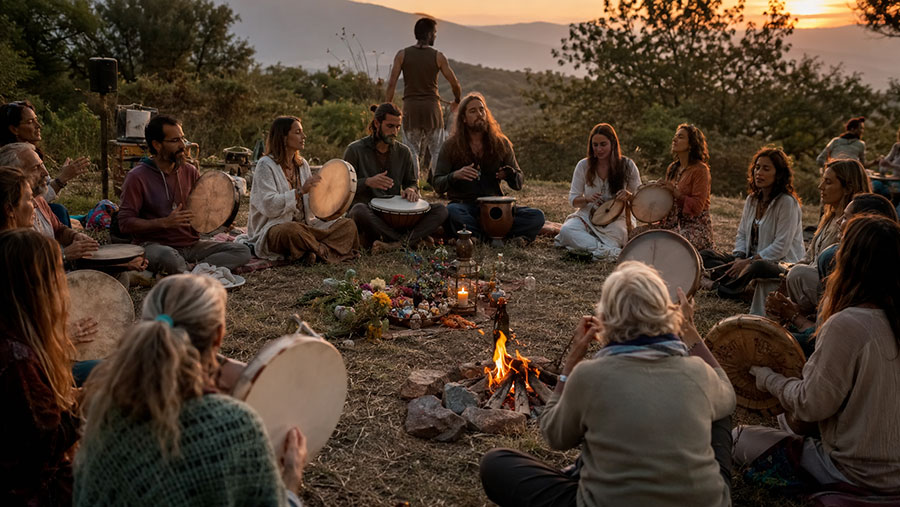 Cerchio di tamburi e rituali del solstizio: come si vive una pratica collettiva con il tamburo 1 Cerchio di tamburi e rituali del solstizio: come si vive una pratica collettiva con il tamburo