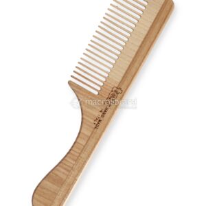 Pettine a Denti Fitti con Manico in Legno