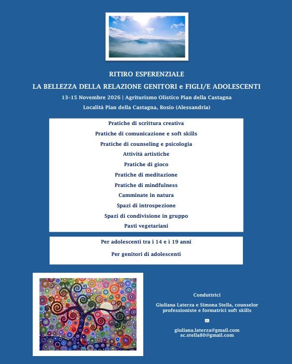 Ritiro per genitori e figli adolescenti 3 Locandina 2