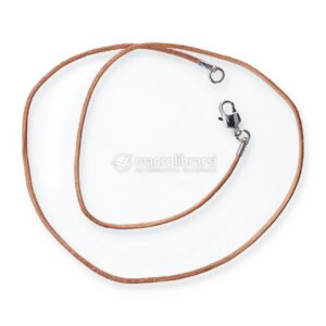 Collana in Pelle con Chiusura a Moschettone