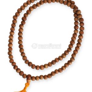 Mala in Legno di Sandalo con Nappina Gialla