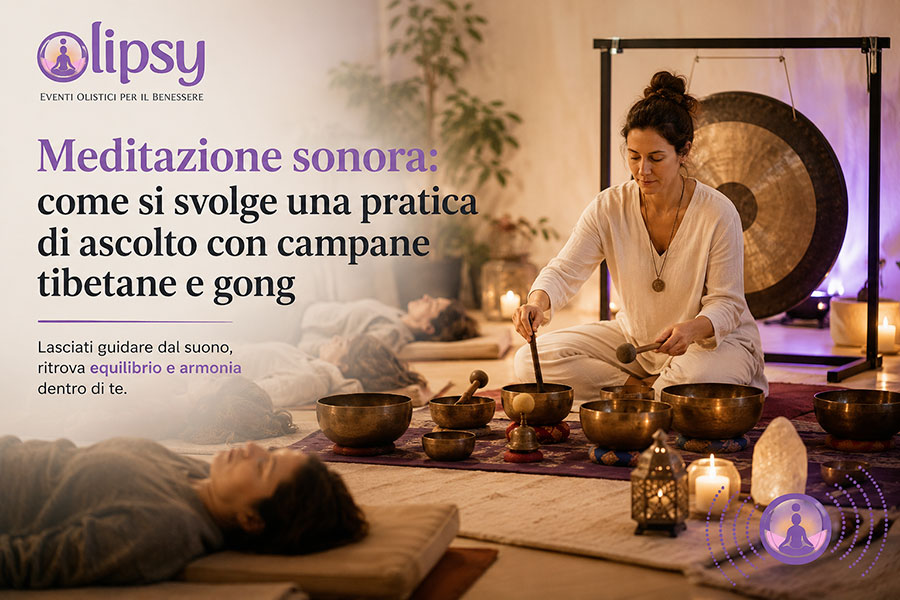 Meditazione sonora: come si svolge una pratica di ascolto con campane tibetane e gong 1 Meditazione sonora: come si svolge una pratica di ascolto con campane tibetane e gong