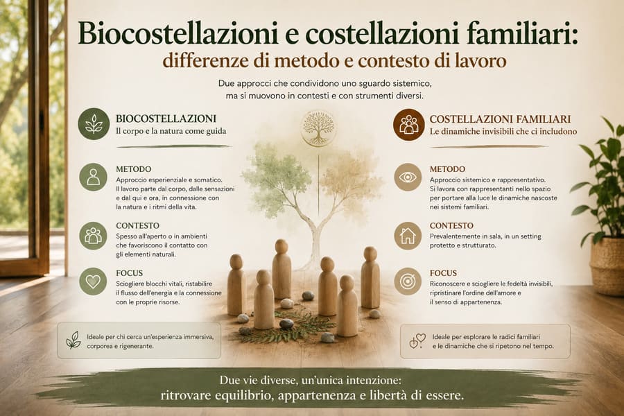 Biocostellazioni e costellazioni familiari: differenze di metodo e contesto di lavoro