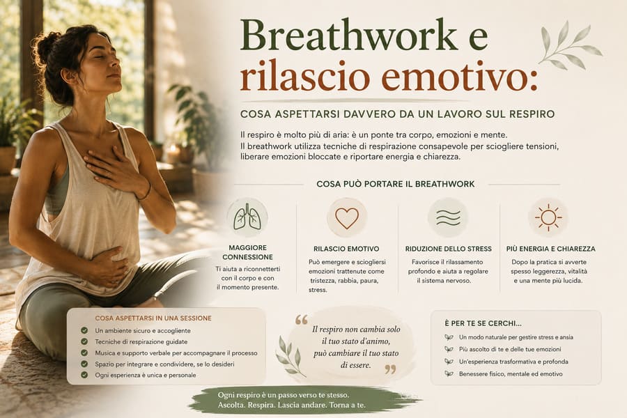 Breathwork e rilascio emotivo: cosa aspettarsi davvero da un lavoro sul respiro