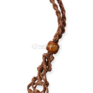 Collana Portagioie Macramè Marrone