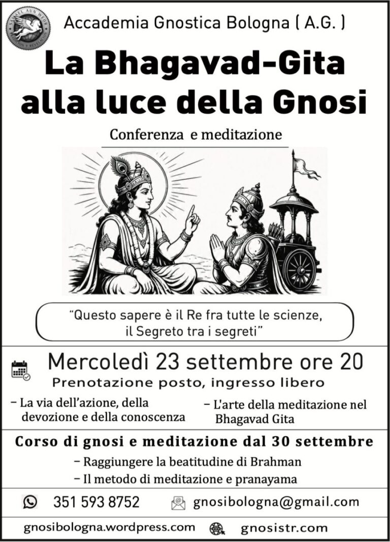 La Bhagavad-Gita alla luce della Gnosi 3 conferenza