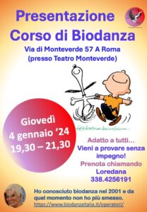 Corso quindicinale di Biodanza a Roma, zona Monteverde 1 657f0e581128a volantino 4 gennaio 2023