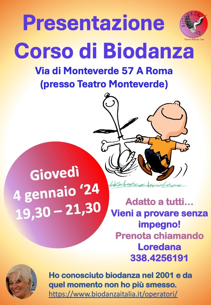 Corso quindicinale di Biodanza a Roma, zona Monteverde 1 657f0e581128a volantino 4 gennaio 2023