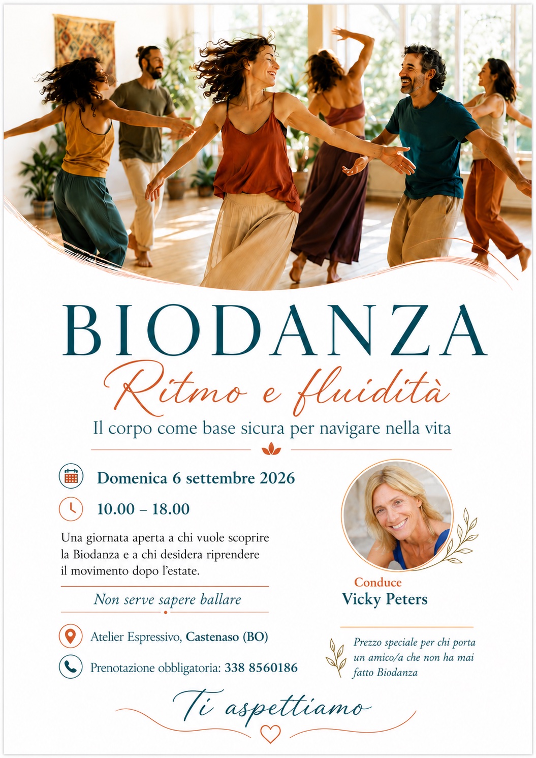 Ritmo e fluidità, stage di biodanza 1 6a60f6a613aeb flyer stage 6 settembre 2026