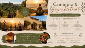 Cammino e yoga retreat in Umbria 2 LOCANDINA ORIZZONTALE