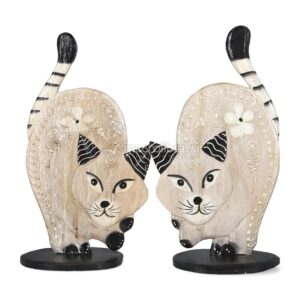 Gatti su Piedistallo - Set da 2 Gatti