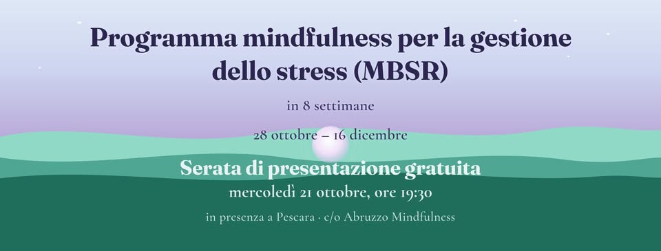 programma mindfulness per la gestione dello stress mbsr autunno 2026