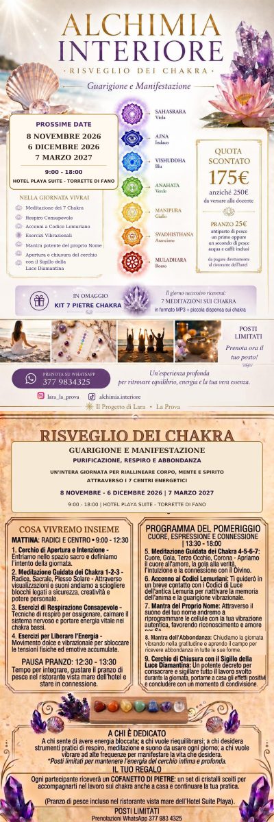 Risveglio dei Chakra 1 Risveglio dei Chakra 2026 2027 immagine unica 1