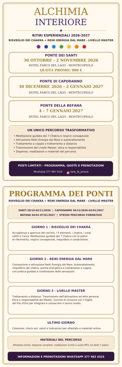 Il viaggio dell’anima 1 Volantino Ponti 2026 2027 Parco del Lago immagine unica 3