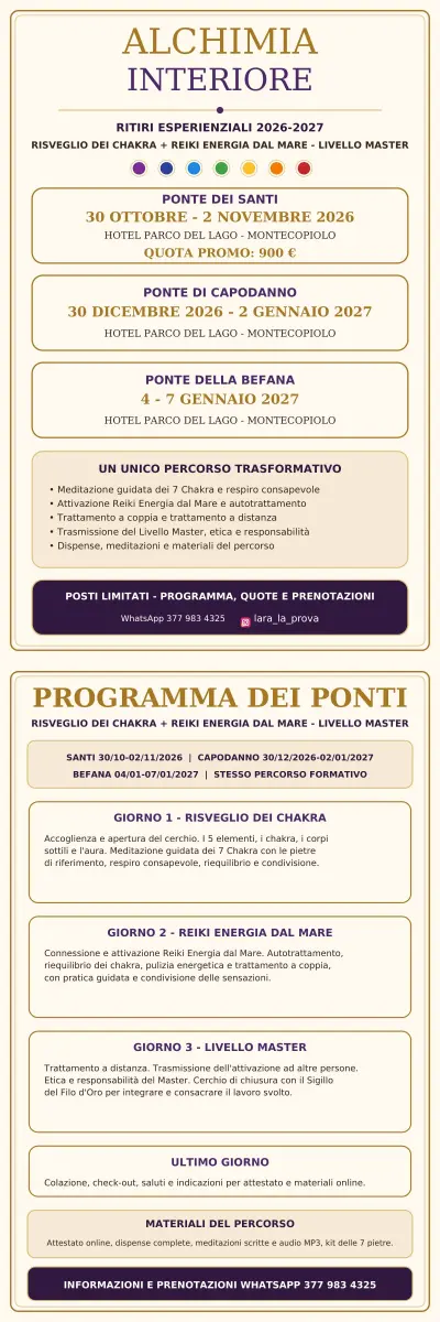 Volantino Ponti 2026 2027 Parco del Lago immagine unica