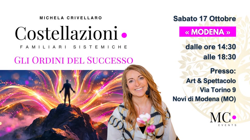 Costellazioni Familiari Sistemiche: Gli Ordini del Successo 1 costellazioni familiari sistemiche gli ordini del successo modena