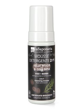 mousse detergente uomo 2 in 1 viso barba 748274
