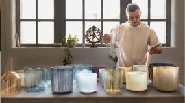 Home 253 Sound bath ad Ancoats con mugwart tea