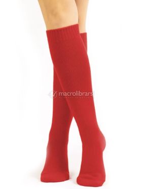 gambaletti lisci in lana merinos avada rosso taglia 35 38 721683