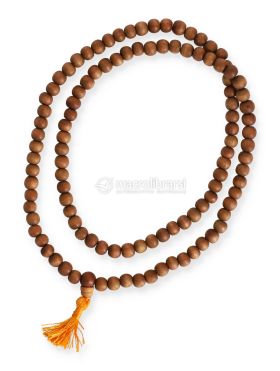 mala in legno di sandalo con nappina gialla 745005