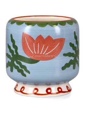 candela in ceramica a dopo flower fiore di cactus 739041
