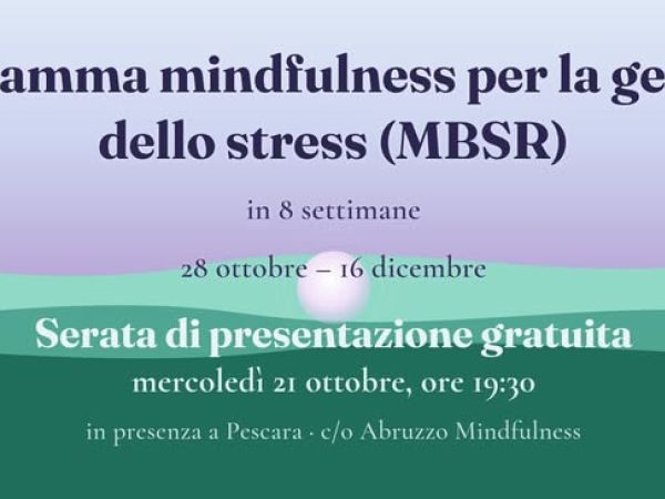 Programma Mindfulness per la gestione dello stress (MBSR) – autunno 2026
