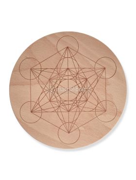 disco inciso in legno di faggio cubo di metatron 683500