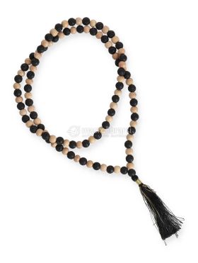 mala in legno di tulsi con nappina pietra lavica 744999
