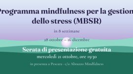 Eventi 94 Programma Mindfulness per la gestione dello stress (MBSR) – autunno 2026