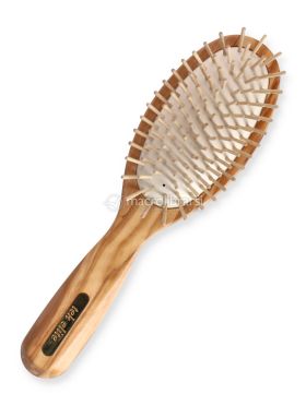 spazzola ovale grande con dente corto in legno di olivo 740359