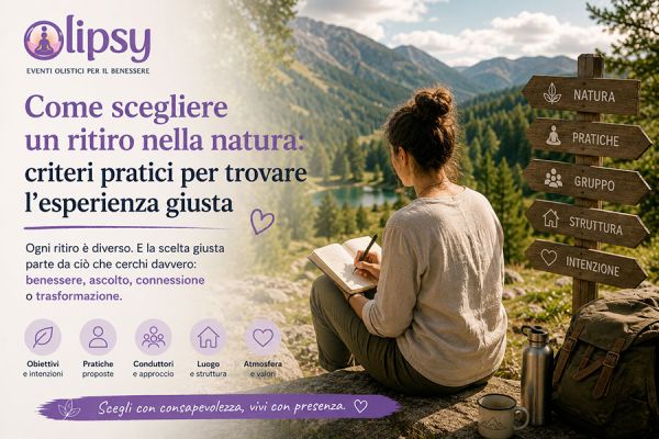 Come scegliere un ritiro nella natura: criteri pratici per trovare l’esperienza giusta
