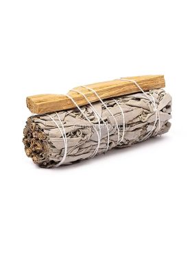 smudge di salvia bianca con bastoncini di palo santo 2 pezzi 730816