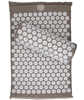 tappettino agopressione con cuscino flower of life mat grigio 179018