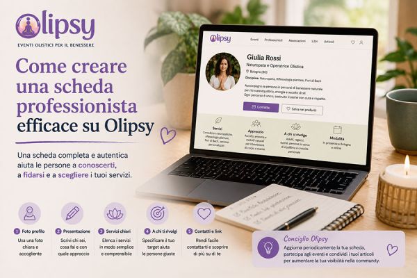 Come creare una scheda professionista efficace su Olipsy